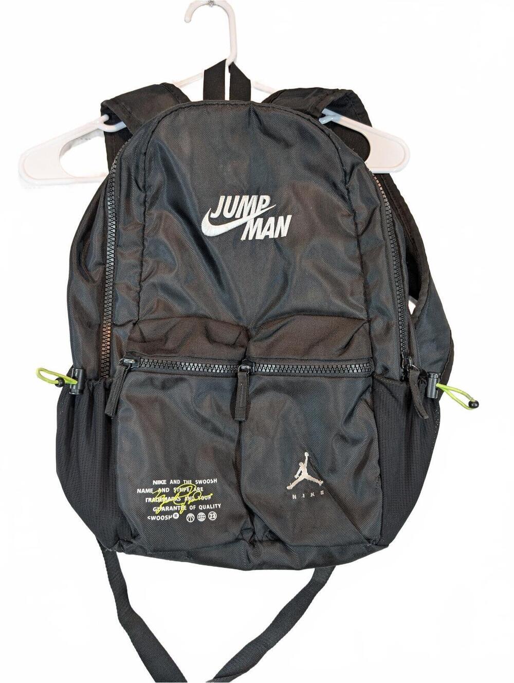 Nike Jumpman Air Jordan Backpack School Laptop Travel Bag Black Unisex Large